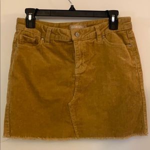 Mustard yellow corduroy skirt